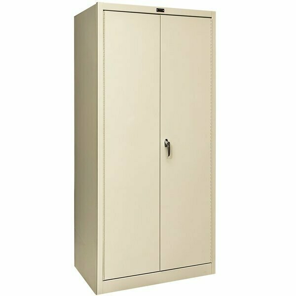 Hallowell 48'' x 24'' x 72'' Tan Wardrobe Cabinet with Solid Doors - Unassembled 445W24PT 434445W24PT